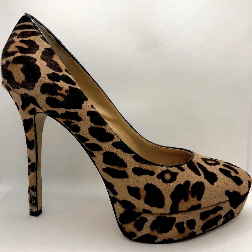 Nine West Leopard Print Heels Size 10